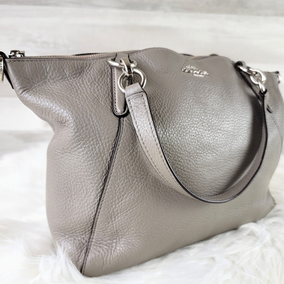 COACH F26917 SMALL KELSEY SATCHEL Gray Pebbled Leather - Picture 4 of 15